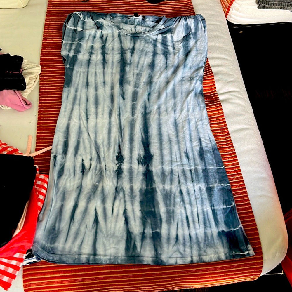 Lulus tie dye blue and white cotton dress